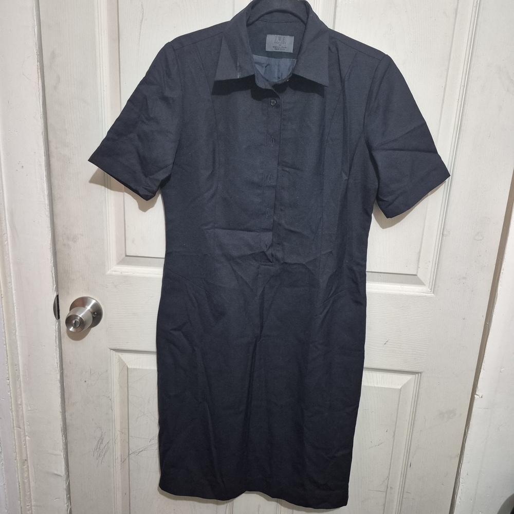 Women Navy Short Sleeve Dress
